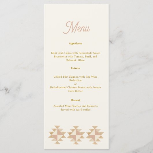 zuidwestelijk thema bruiloft menu (Voorkant)