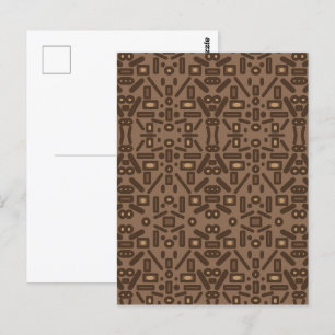 Zuidwestelijk Tribal Abstract Patroon Kunstontwerp Briefkaart