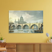 Zuidwestelijk uitzicht van de Sint-Paulskathedraal Canvas Afdruk (Insitu (Woonkamer))