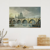 Zuidwestelijk uitzicht van de Sint-Paulskathedraal Poster (Keuken)