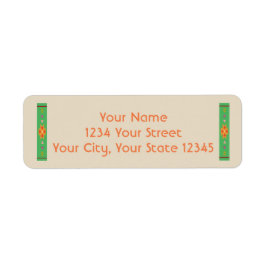 Zuidwestelijke adreslabel etiket