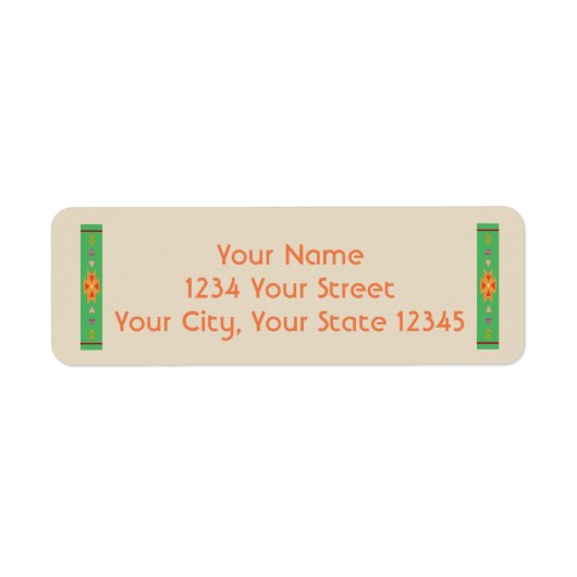 Zuidwestelijke adreslabel etiket (Voorkant)