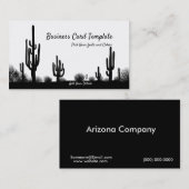 Zuidwestelijke Arizona Cactus woestijn zonsonderga Visitekaartje (Voorkant / Achterkant)
