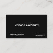 Zuidwestelijke Arizona Cactus woestijn zonsonderga Visitekaartje (Achterkant)