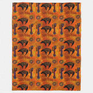 Zuidwestelijke beren kunst fleece deken