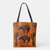 Zuidwestelijke beren kunst tote bag (Achterkant)