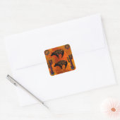Zuidwestelijke beren kunst vierkante sticker (Envelop)