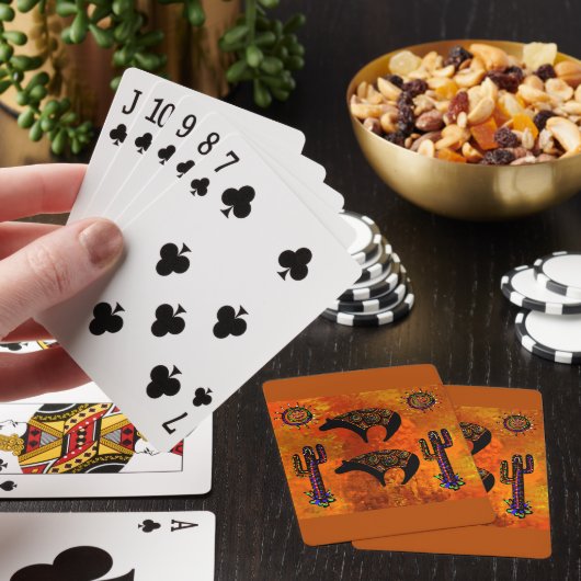 Zuidwestelijke berenkunst pokerkaarten (Insitu)