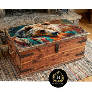 Zuidwestelijke berenmeubel decoupage tissuepapier
