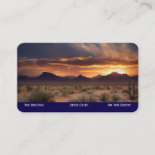 Zuidwestelijke bergen woestijn zonsondergang visitekaartje (Voorkant)