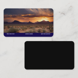 Zuidwestelijke bergen woestijn zonsondergang visitekaartje