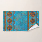 Zuidwestelijke bergtoppen Geometrische turquoise Bad Handdoek (Handdoek)