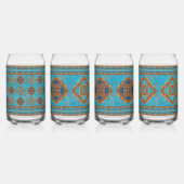 Zuidwestelijke bergtoppen Turquoise geassorteerde  Blikvorm Glas (Rechts)