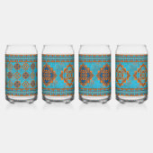 Zuidwestelijke bergtoppen Turquoise geassorteerde  Blikvorm Glas (Links)