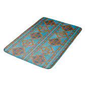 Zuidwestelijke bergtoppen Turquoise geometrisch Badmat (Gekanteld)
