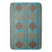 Zuidwestelijke bergtoppen Turquoise geometrisch Badmat (Voorkant Verticaal)