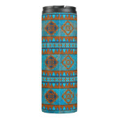 Zuidwestelijke bergtoppen turquoise patroon thermosbeker (Achterkant)