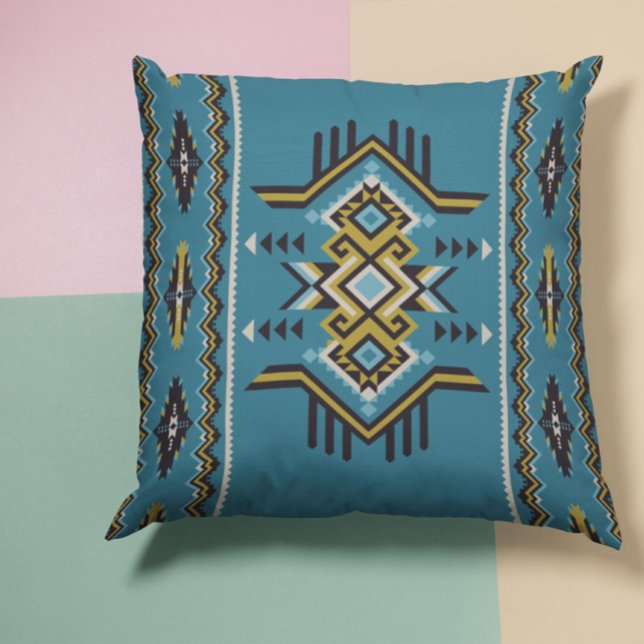 Zuidwestelijke Blauw En Geel Kussen (Creator heeft geüpload)