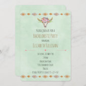 Zuidwestelijke Bloemen Koe Schedel Bachelorette Pa Kaart (Voorkant / Achterkant)