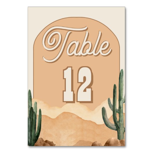 Zuidwestelijke Boho woestijn Cactus Bruiloft of Br Kaart (Voorkant)