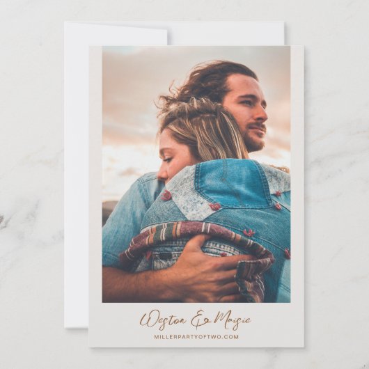 Zuidwestelijke bruiloft uitnodiging met QR-code (Achterkant)