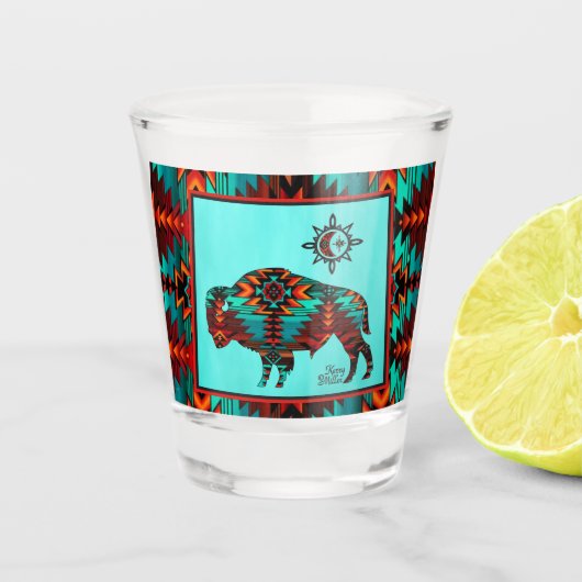 Zuidwestelijke Buffalo Shotglas Shot Glas (Voorkant)