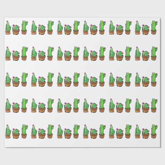 Zuidwestelijke Cactus cactussen vetplanten Cadeaupapier (Vlak)