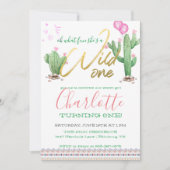 Zuidwestelijke Cactus eerste verjaardag Kaart (Voorkant)