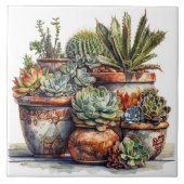 Zuidwestelijke Cactus en vetplanten Tegeltje (Voorkant)