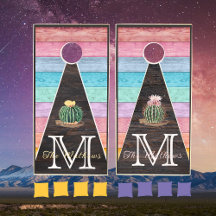 Zuidwestelijke Cactus Pastel Regenboog Houtstructu