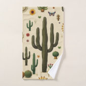 Zuidwestelijke Cactus Patroon Bad Handdoek (Handdoek)