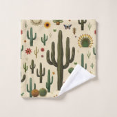 Zuidwestelijke Cactus Patroon Bad Handdoek (Wasdoekje)