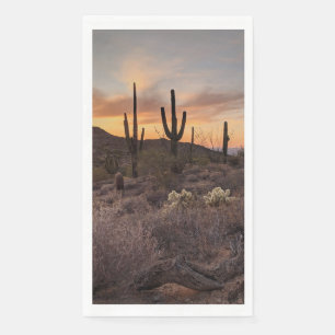 Zuidwestelijke Cactus Sunset Woestijn Servet