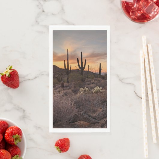 Zuidwestelijke Cactus Sunset Woestijn Servet (Insitu)