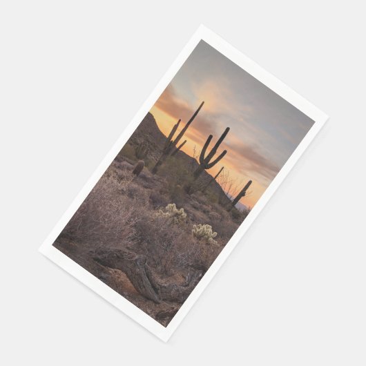 Zuidwestelijke Cactus Sunset Woestijn Servet (Hoek)