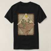 Zuidwestelijke cactus woestijnvakantie casual graf t-shirt (Design voorkant)