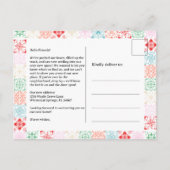 Zuidwestelijke cactussen deur waterverf nieuwe won aankondigingskaart (Achterkant)