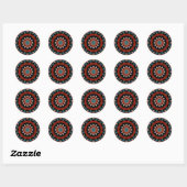 Zuidwestelijke caleidoscoop ronde sticker (Vel)