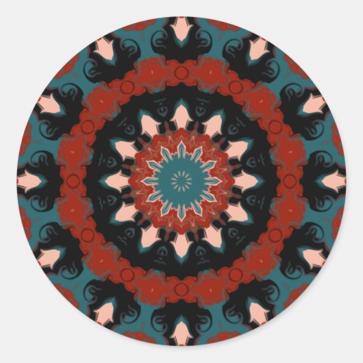 Zuidwestelijke caleidoscoop ronde sticker (Voorkant)