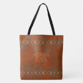 Zuidwestelijke Canyons Bobcat Petroglyph Tote Bag (Voorkant)
