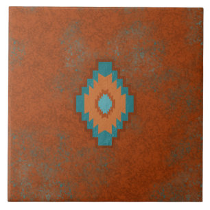 Zuidwestelijke Canyons Diamant Geometrisch Patroon Tegeltje