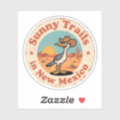 Zuidwestelijke Charm_ New Mexico Roadrunner Vintag Sticker (Vel)