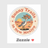 Zuidwestelijke charme_ New Mexico Roadrunner vinta Sticker (Vel)