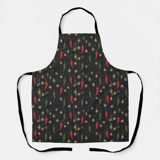 Zuidwestelijke Chilipeper Kerstkeuken Schort (Voorkant)