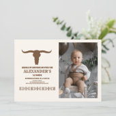 Zuidwestelijke Country Ranch Western 1e Verjaardag Kaart (Staand voorkant)