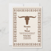 Zuidwestelijke Country Ranch Westerne bruiloft Kaart (Voorkant)