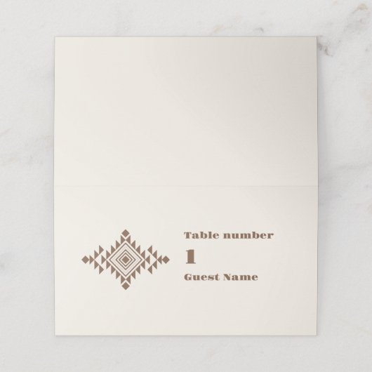 Zuidwestelijke Country Ranch Westerne bruiloft Plaatskaartje (Buitenkant ongevouwen)