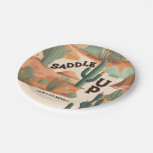 Zuidwestelijke Cowboy Jongens Verjaardag Papieren Bordje (Gekanteld)