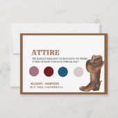 Zuidwestelijke Cowboy thema bruiloft details Kaart (Voorkant)