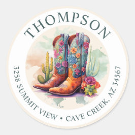 Zuidwestelijke Cowgirl Laarzen Retouradres Label